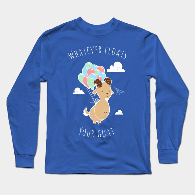 Floaty Goat. Long Sleeve T-Shirt by ChocolateRaisinFury